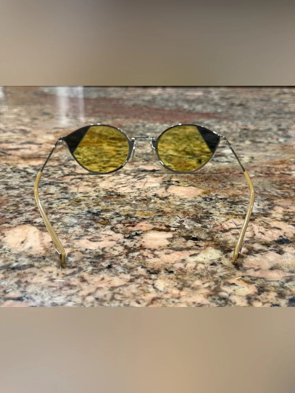 Fendi Cat Eye Yellow Sunglasses